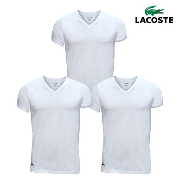 [라코스테]브이넥 티셔츠 3종세트(RAME107-100)